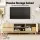 Artiss Entertainment Unit and Coffee Table Set 150cm with Storage Drawers Pine Marble Finish Fluted Design