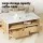 Artiss Entertainment Unit and Coffee Table Set 150cm with Storage Drawers Pine Marble Finish Fluted Design
