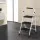 Giantz 3 Step Ladder - Lightweight Folding Steel, Non-Slip, Easy Grip, 150kg Capacity, Space-Saving Design, Black/White