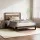 Artiss Dane King Single Bed Frame - Industrial Design, Metal, Wood, Black, Dark Wood, Sturdy Steel, 150kg Capacity