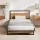 Artiss Dane King Single Metal Bed Frame with Mattress, Industrial Steel and Wood Platform, 5-Zone Pocket Spring