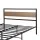 Artiss DREW Double Size Bed Frame Black Metal Base with MDF Headboard, Heavy Duty Mattress Platform, Storage Space