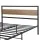 Artiss DREW Queen Size Bed Frame Metal Platform Base with MDF Headboard, Black, Heavy Duty, Storage Space