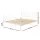 Artiss GROA Queen Size Bed Frame Metal Provincial Style, Powder-Coated Steel, Wooden Slats, Storage Space, White