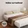Artiss GROA Queen Size Bed Frame Metal Provincial Style, Powder-Coated Steel, Wooden Slats, Storage Space, White