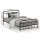Artiss Leo King Single Metal Bed Frame, Black - Sturdy Steel, Powder-Coated, Storage Space, 150kg Capacity