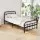 Artiss Leo Metal Bed Frame - Single Size, Black Steel, Country Style, Powder-Coated Finish, with Underbed Storage