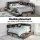 Artiss King Single Metal Bed Frame with 2 Drawers, Charging Station, LED Lights and Storage Headboard in Oak