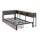 Artiss Single Bed Frame with 2 Drawers and Charging Station Metal Corner Design with Upholstered Headboard Oak