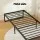 Artiss Oslo King Single Metal Bed Frame with 2 Underbed Drawers Black and Dark Wood Industrial Design
