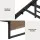 Artiss Oslo King Single Metal Bed Frame with 2 Underbed Drawers Black and Dark Wood Industrial Design