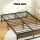 Artiss Oslo Queen Metal Bed Frame with 2 Underbed Drawers Black and Dark Wood Industrial Design Strong Slats 300kg