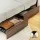 Artiss Oslo Queen Metal Bed Frame with 2 Underbed Drawers Black and Dark Wood Industrial Design Strong Slats 300kg