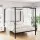 Artiss Double Bed Frame, Metal, Black, 199x143x183cm, Canopy Four-Poster Design, Modern Minimalist Style