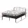 Artiss Double Metal Bed Frame with 32cm Euro Top Mattress 300kg Capacity Black 5 Zoned Pocket Springs