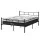 Artiss Double Metal Bed Frame with 32cm Euro Top Mattress 300kg Capacity Black 5 Zoned Pocket Springs