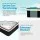 Artiss Double Metal Bed Frame with 32cm Euro Top Mattress 300kg Capacity Black 5 Zoned Pocket Springs