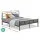 Artiss SOL Double Metal Bed Frame, Black, Powder-Coated Steel, Sturdy Support, Underbed Storage, 198x142x88cm