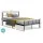 Artiss Sol King Single Bed Frame - Sturdy Black Metal with Powder-Coated Finish, Strong Support & Under-Bed Storage