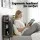 Artiss Double Size Metal Bed Frame with 2-Tier Storage & Charging Station, Grey Faux Linen, Steel Slats, 300kg Capacity
