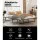 Artiss King Size Bed Frame, Metal, Black, 205x185x37cm, Rust-Resistant, Heavy Duty, Easy Assembly, Storage Space