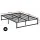 Artiss Queen Size Metal Bed Frame, Black Steel, 205x155x37cm - Minimalist Design, Rust-Resistant, Storage Space