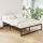 Artiss Queen Size Metal Bed Frame, Black Steel, 205x155x37cm - Minimalist Design, Rust-Resistant, Storage Space