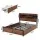 Artiss Double Metal Bed Frame with Charging Station 4 Drawers and Headboard Storage Oak 300kg