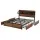 Artiss Queen Metal Bed Frame with Charging Station, 4 Drawers, Headboard Storage and 300kg Load Oak