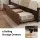 Artiss Queen Metal Bed Frame with Charging Station, 4 Drawers, Headboard Storage and 300kg Load Oak