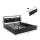 Artiss Queen Metal Bed Frame with 4 Drawers, Open Shelves and Hidden Storage Headboard in Black 300kg