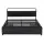 Artiss Queen Metal Bed Frame with 4 Drawers, Open Shelves and Hidden Storage Headboard in Black 300kg
