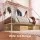 Artiss Single House Bed Frame Metal Canopy Storage Shelf with 180kg Capacity and 24cm Clearance White