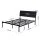 Artiss Queen Metal Bed Frame with App LED Lighting and Integrated Charging Station LAN USB Type C, Black