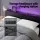 Artiss Queen Metal Bed Frame with App LED Lighting and Integrated Charging Station LAN USB Type C, Black