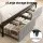 Artiss King Velvet Metal Bed Frame with LED Headboard USB Type C Charging and 2 Drawers Black 203x183cm