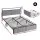 Artiss Queen Velvet Upholstered Metal Bed Frame with LED Lighting USB Type‑C Charging and 2 Drawers Black