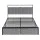 Artiss Queen Velvet Upholstered Metal Bed Frame with LED Lighting USB Type‑C Charging and 2 Drawers Black