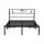 Artiss Double Metal Bed Frame with Charging Station, Storage Drawers, Headboard Shelf and 300kg Capacity Black