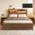Artiss Queen Metal Bed Frame with Charging Station RGB LED Lighting and Storage Shelf in Black and Oak