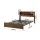 Artiss Queen Metal Bed Frame with Charging Station RGB LED Lighting and Storage Shelf in Black and Oak
