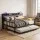 Artiss Double Metal Trundle Daybed TURN with LED Lights Padded Headboard and Integrated Charging Station