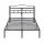 Artiss WAVE Double Metal Bed Frame with Charging Station USB Type‑C MDF Headboard Black 210x139x111.5cm