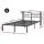 Artiss WAVE Queen Metal Bed Frame with Integrated Charging Station USB Type C MDF Headboard Black 225cm