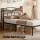 Artiss WAVE Single Metal Bed Frame with Integrated Charging Station USB Type C and AC Outlets Black 190x90cm
