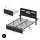 Artiss ZAC King Bed Frame with Charging Station LED Lights Two Rolling Drawers Industrial Design MDF Headboard