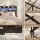 Artiss ZAC King Bed Frame with Charging Station LED Lights Two Rolling Drawers Industrial Design MDF Headboard