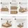 Artiss Folding Kraft Paper Bed Frame with Folding Mattress and Pillow 200x120cm 300kg Capacity Single Sofa
