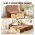 Artiss Folding Kraft Paper Bed Frame with Folding Mattress and Pillow 200x120cm 300kg Capacity Single Sofa