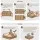 Artiss Folding Kraft Paper Bed Frame with Folding Mattress and Pillow 200x60cm 300kg Capacity for Home